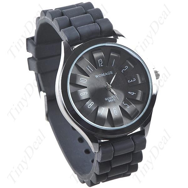 Relógio de pulso de quartzo Redonda Bangle com pulseira pret