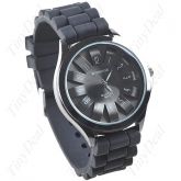 Relógio de pulso de quartzo Redonda Bangle com pulseira pret
